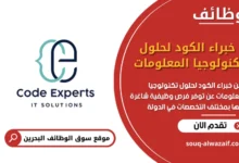وظائف خبراء الكود لحلول تكنولوجيا المعلومات في البحرين