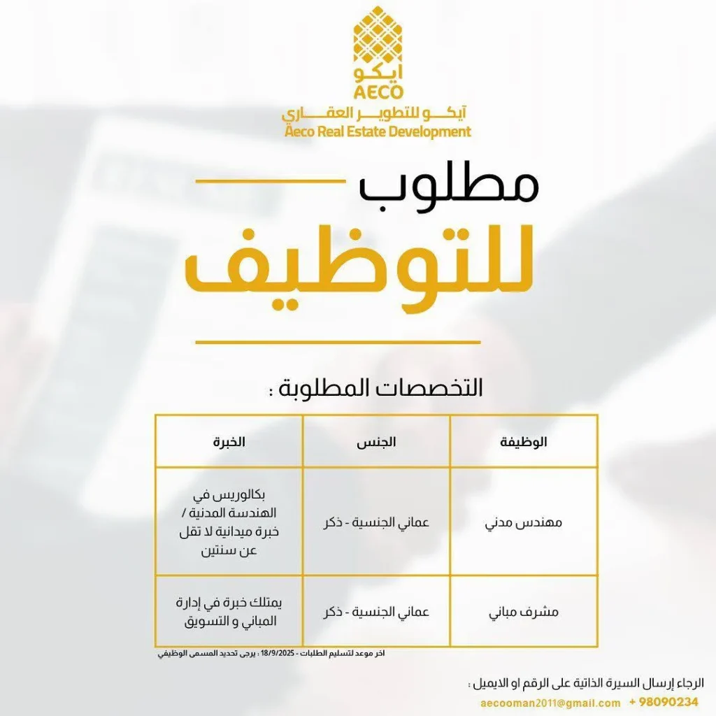 وظائف الصحف العمانية اليوم