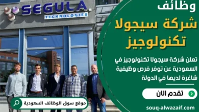فرص عمل في شركة سيجولا تكنولوجيز في السعودية
