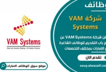 وظائف شركة VAM Systems في الامارات