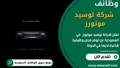 وظائف شركة لوسيد موتورز في السعودية