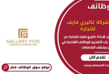 وظائف شركة غاليري فايف للتجارة في قطر