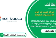 وظائف شركة هوت آند كولد للاستشارات الدولية في الكويت