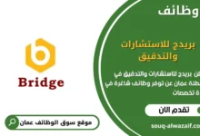 وظائف شركةبريدج للاستشارات والتدقيق في عمان