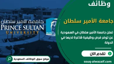 فرص عمل جامعة الأمير سلطان