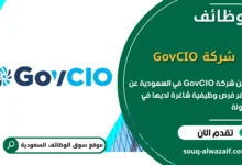 فرص عمل شركة GovCIO في السعودية