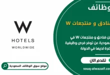فرص عمل فنادق و منتجعات W