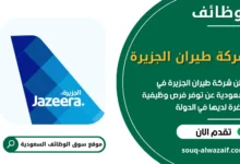 فرص عمل شركة طيران الجزيرة