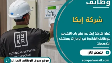 فرص عمل شركة إيكا في الامارات