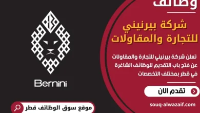 فرص عمل في شركة بيرنيني للتجارة والمقاولات في قطر