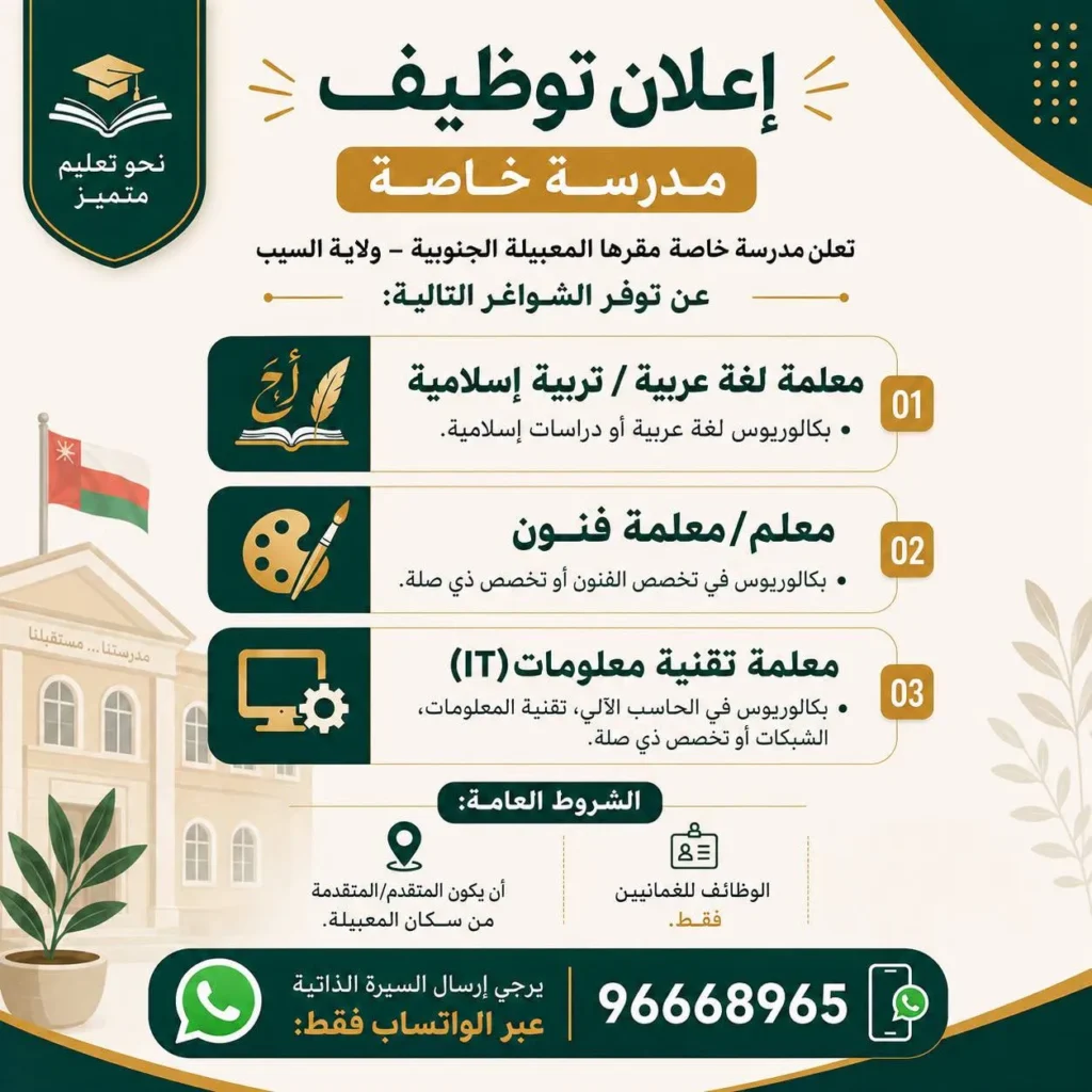 وظائف الصحف العمانية اليوم 29-08-2026 للمواطنين والاجانب