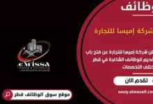 وظائف شركة إميسا للتجارة في قطر