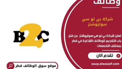 وظائف شركة بي تو سي سوليوشنز في قطر