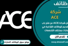 فرص عمل شركة ACE في الامارات