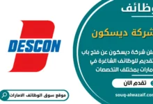 فرص عمل شركة ديسكون في الامارات